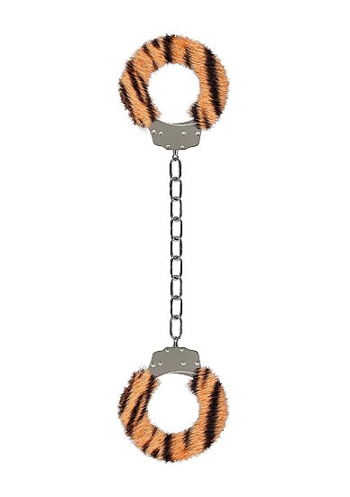 Металлические наножники с меховой обивкой для щиколоток Furry Ankle Cuffs (тигровые)