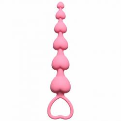 Анальная цепочка Heart's Beads  Pink 4101-01Lola