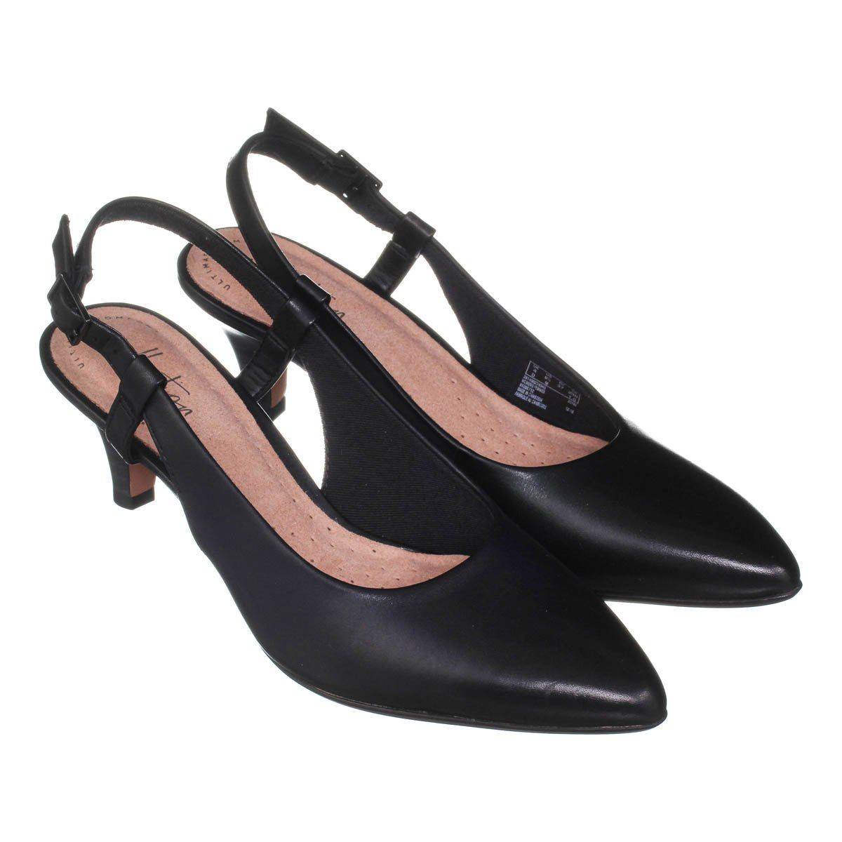 Женские туфли с закрытым мыском/открытой пяткой Clarks(Linvale Loop 26140023), черные