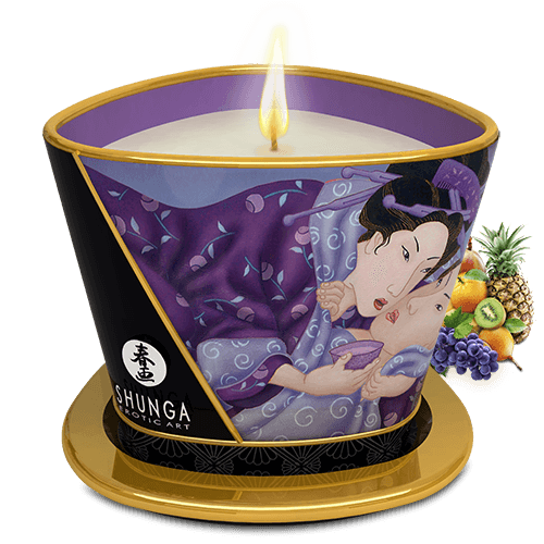 Массажная свеча с экзотическим ароматом Shunga Candle Exotic Fruits (экзотические фрукты), 170 мл.