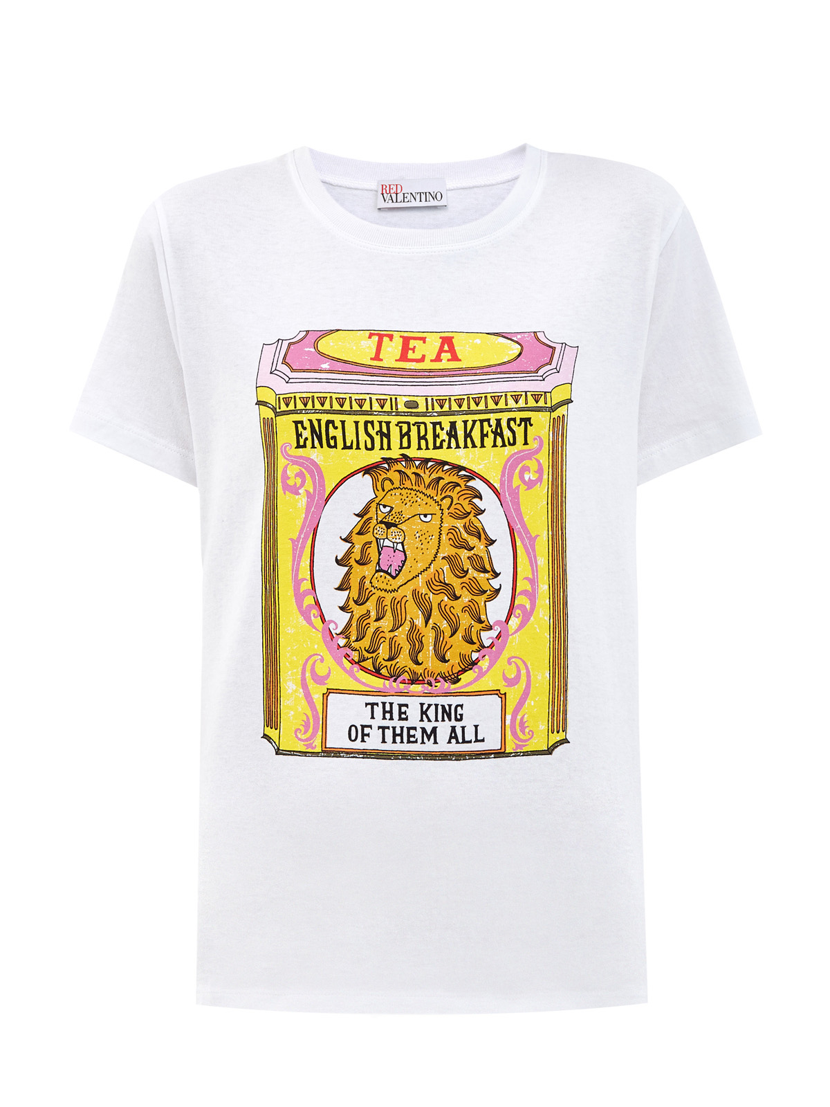Хлопковая футболка с коллекционным принтом Tea Boxes