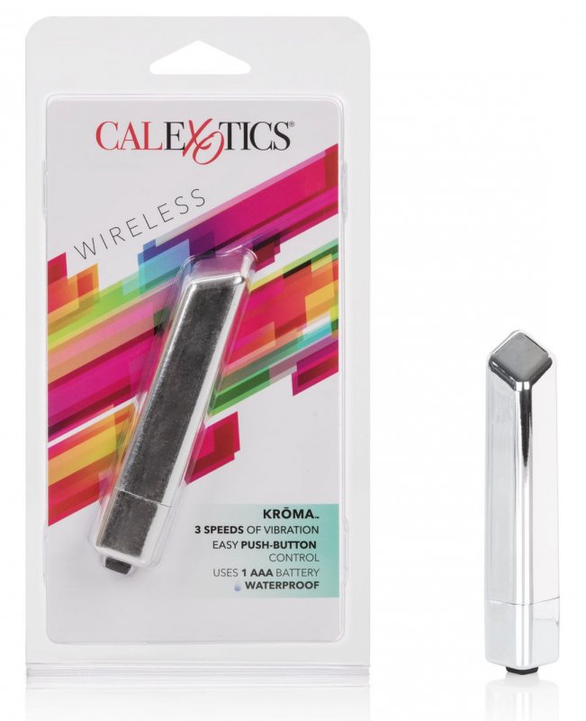 Вибропуля Calexotics Krōma Bullet Vibrator Teal - серебристый