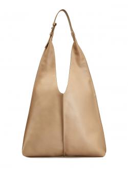 Объемная сумка-тоут из мягкой кожи с ювелирной цепочкой Мониль