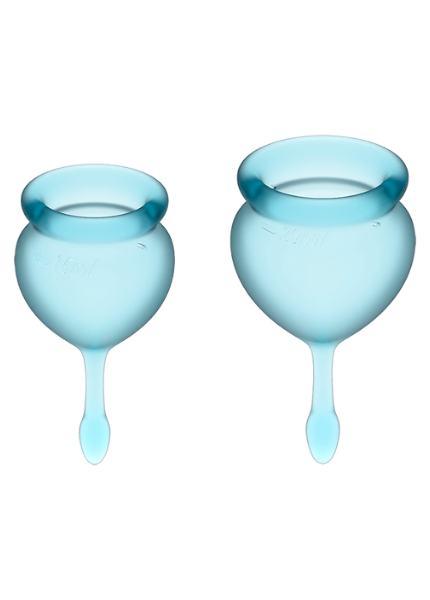 Набор менструальных чаш Satisfyer Feel good Menstrual Cup (light blue)