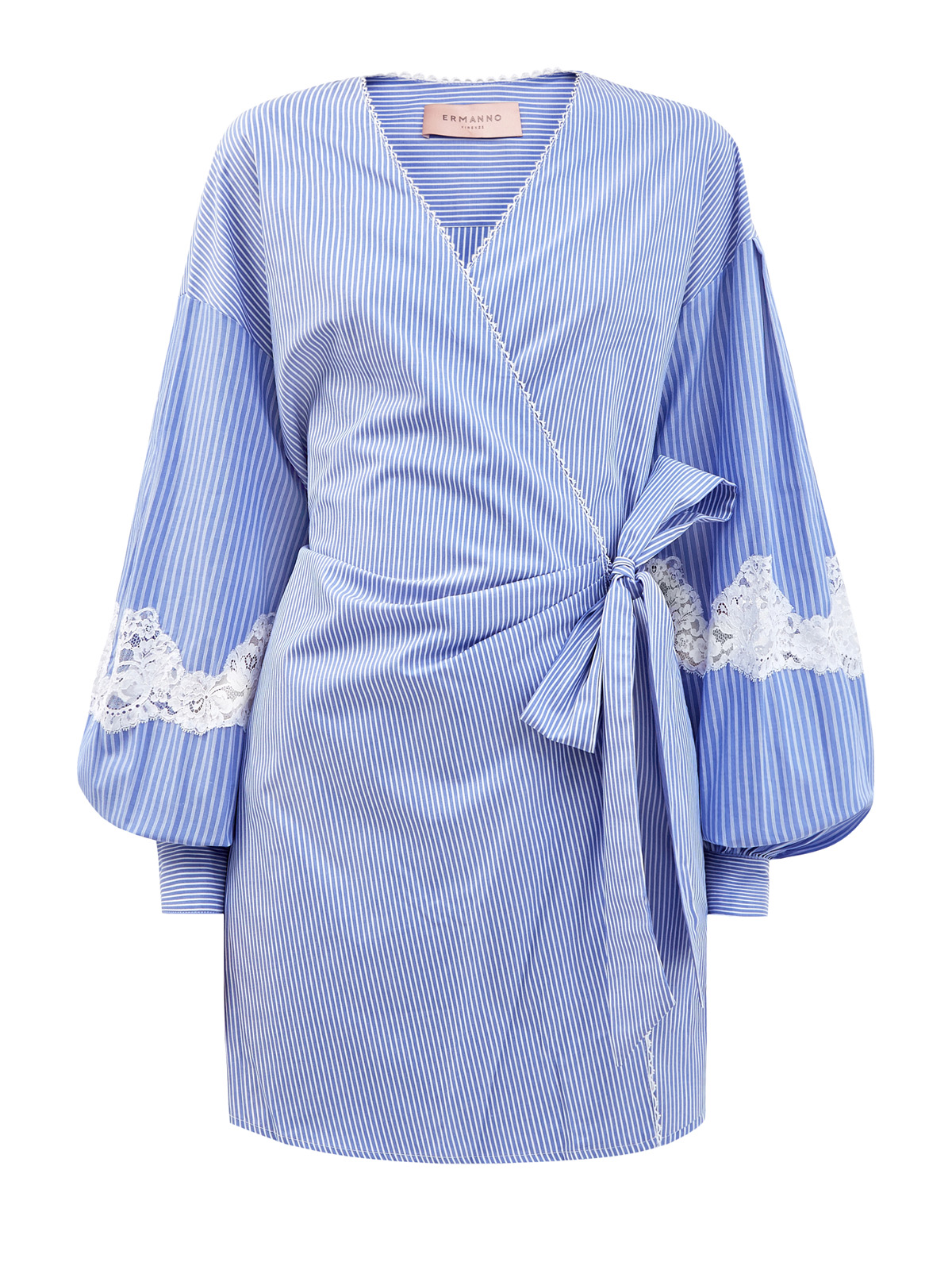 Платье в стиле кимоно из хлопкового поплина