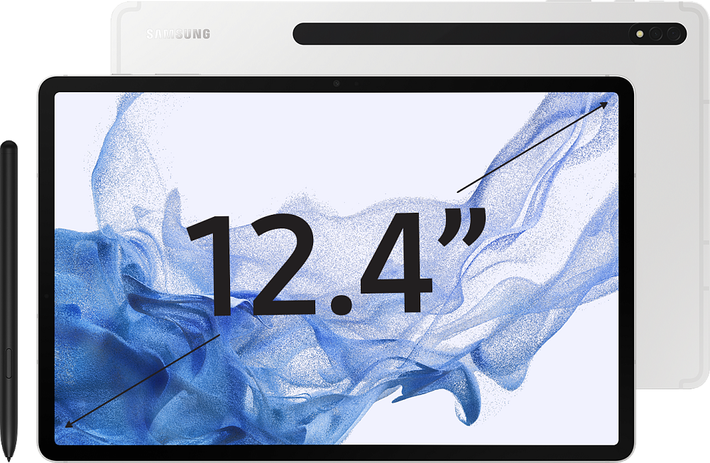 Планшет Samsung Galaxy Tab S8+ Wi-Fi 128 ГБ серебро (SM-X800NZSACAU)