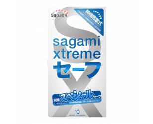 Презервативы с двойной смазкой - Sagami Xtreme Ultrasafe - 10 шт в уп.