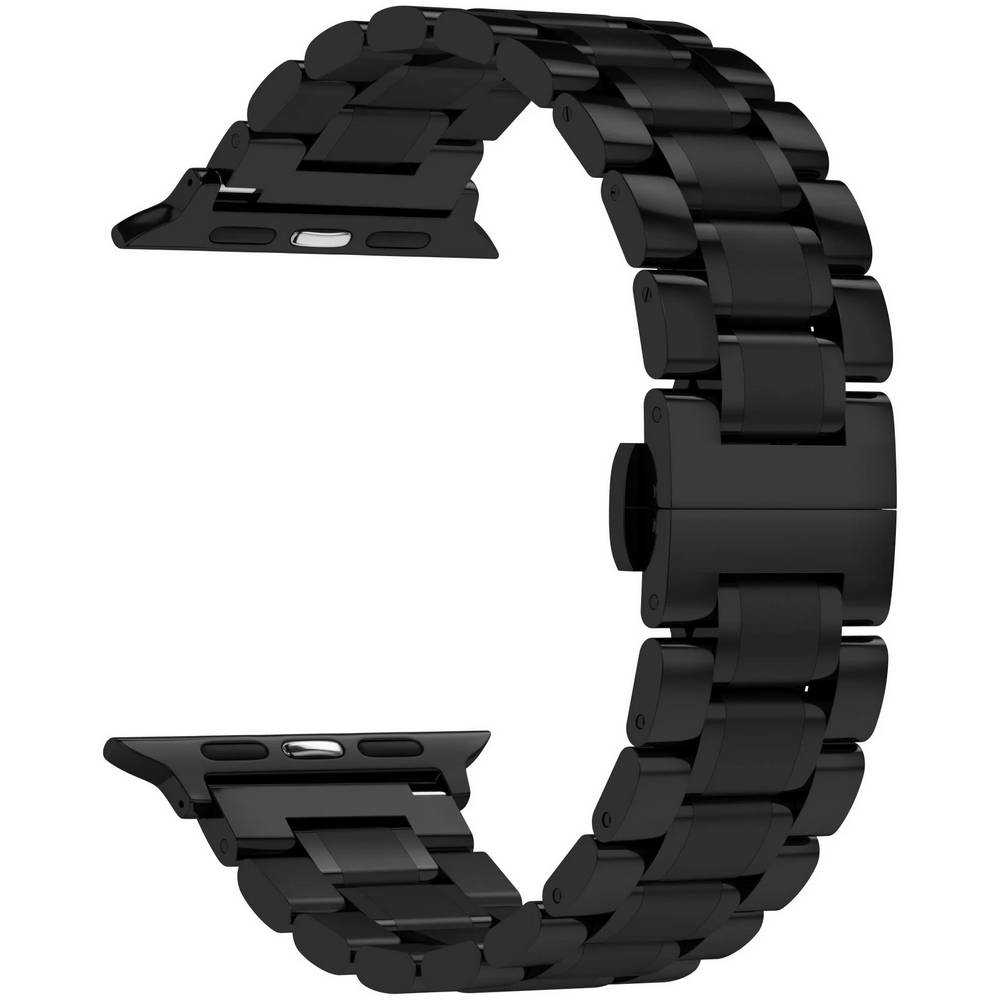 Ремешок Lyambda CETUS для Apple Watch 45mm, Нержавеющая сталь, черный