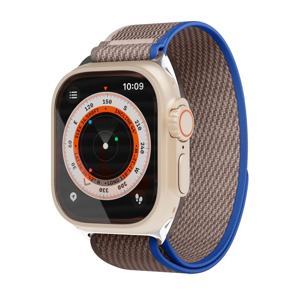 Ремешок VLP Trail Band для Apple Watch 42/44/45/49mm, Нейлон, синий/серый
