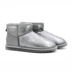 Женские ботинки из овчины (угги) EMU Australia, серебряные