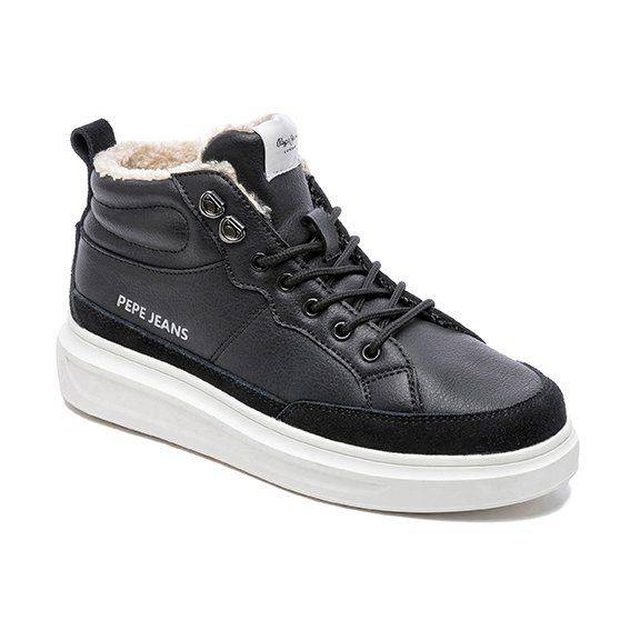 Женские высокие кеды Pepe Jeans London(ABBEY SUEDE PLS30928), черные