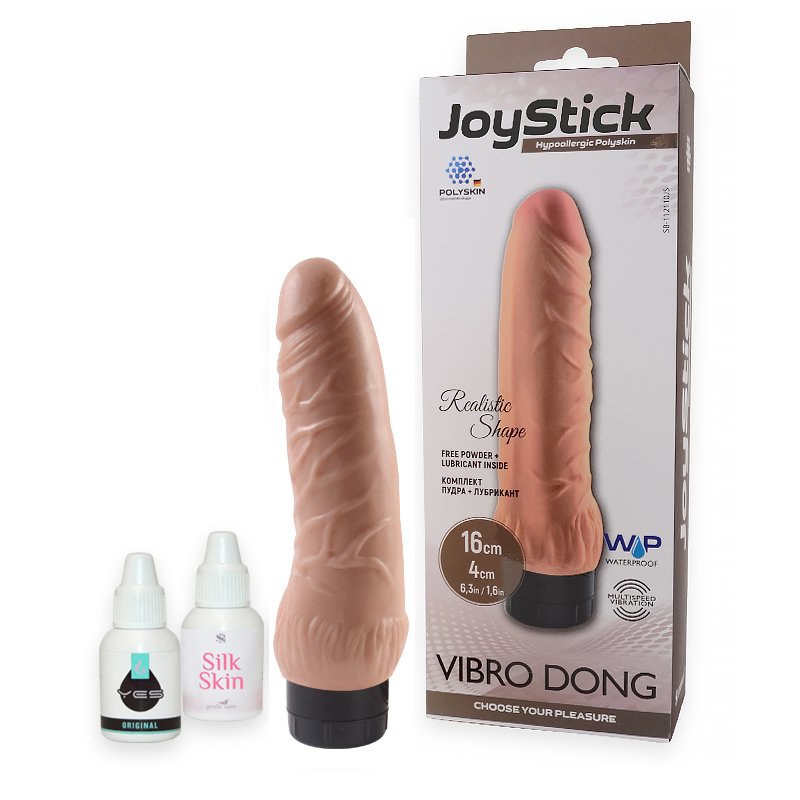 Реалистичный вибратор JoyStick 16 х 4 см – телесный