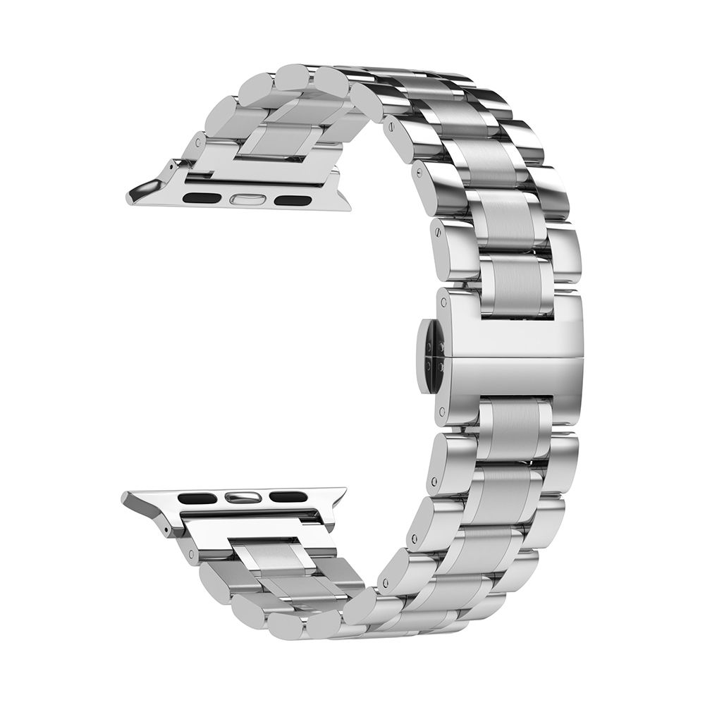 Ремешок Lyambda CETUS для Apple Watch 45mm, Нержавеющая сталь, серебристый