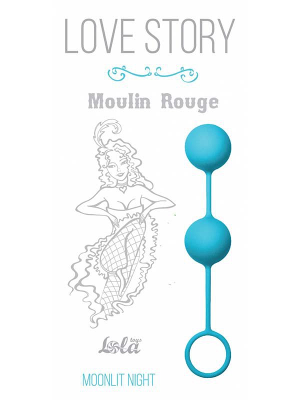 Вагинальные шарики Moulin Rouge со смещенным центром тяжести – синий
