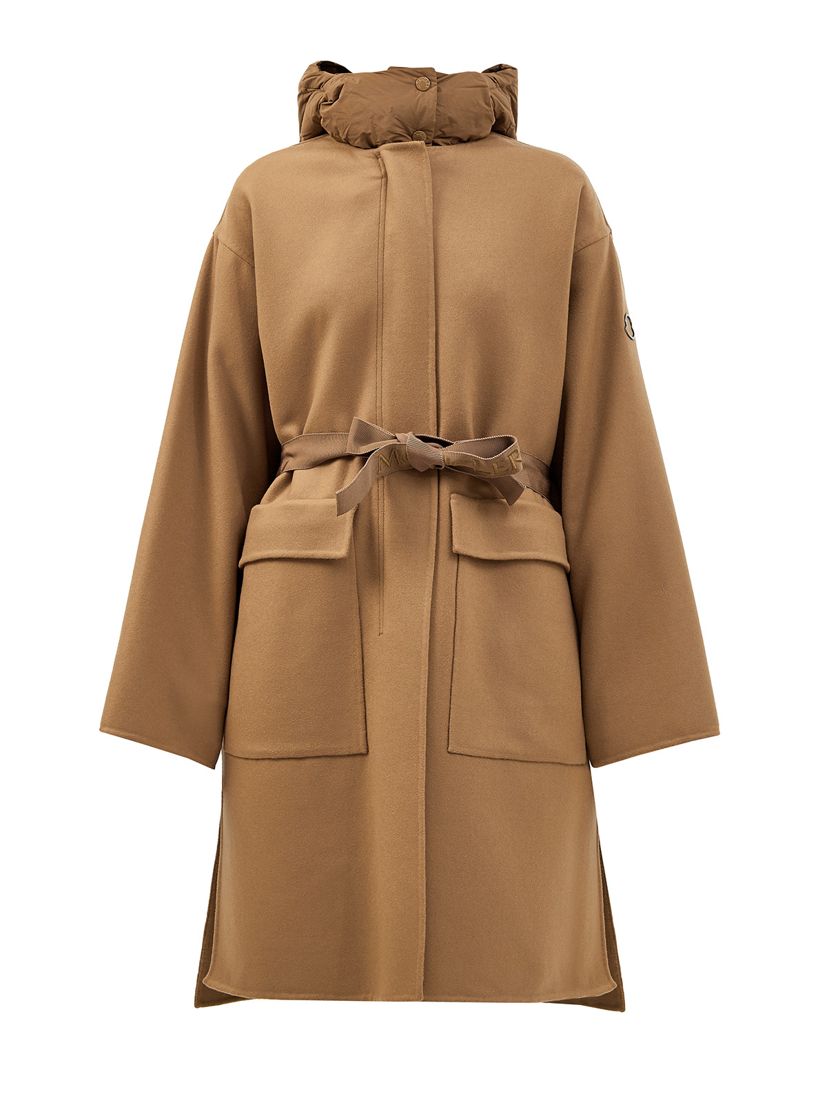 Пальто Fleole из шерстяной ткани double с рукавами кимоно